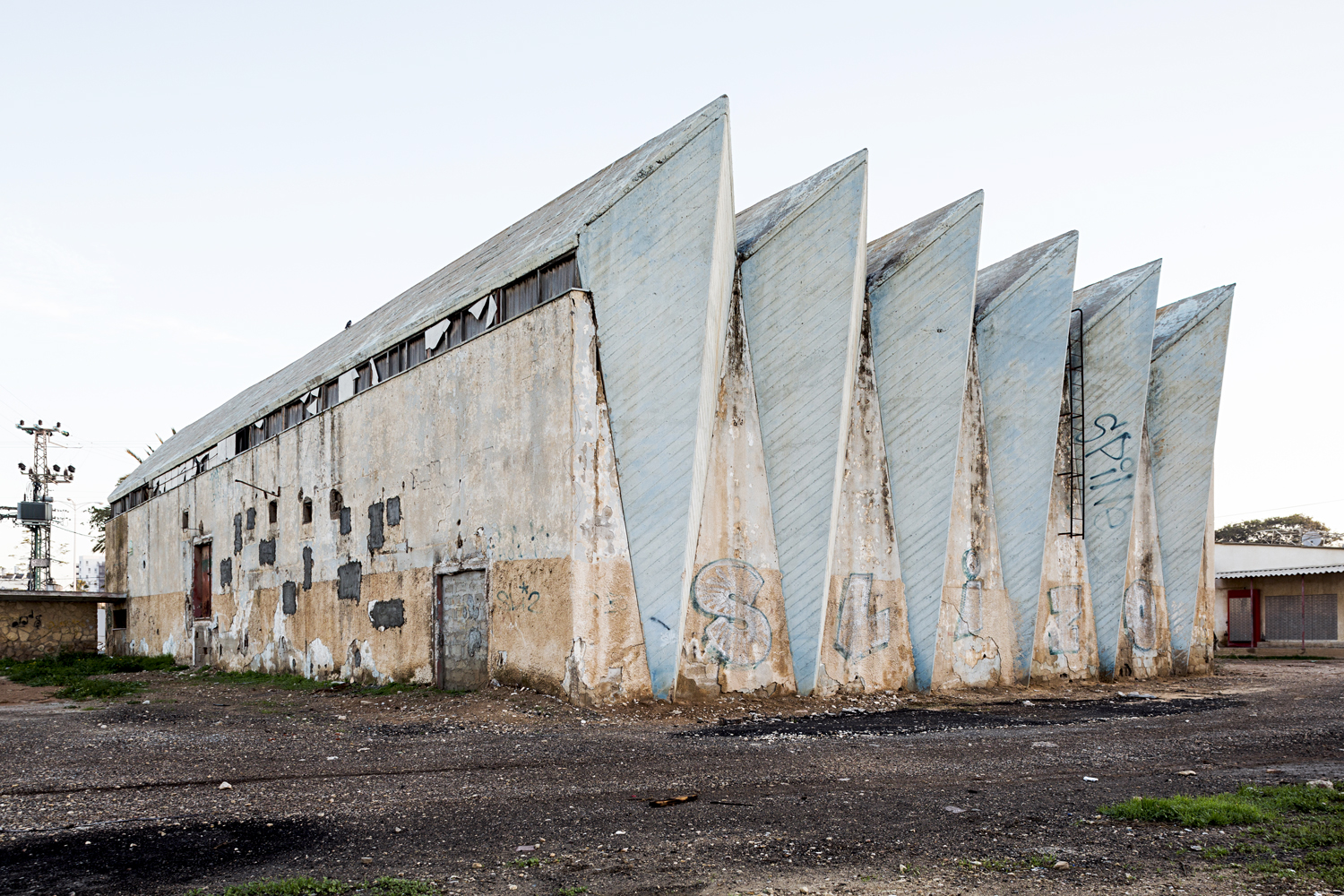 The former Cinema Orot, by architect Zeev Rechter, 1963. Be'er Sheva, Israel. Photo: Stefano Perego.