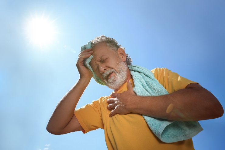 Signore travolto dal colpo di calore