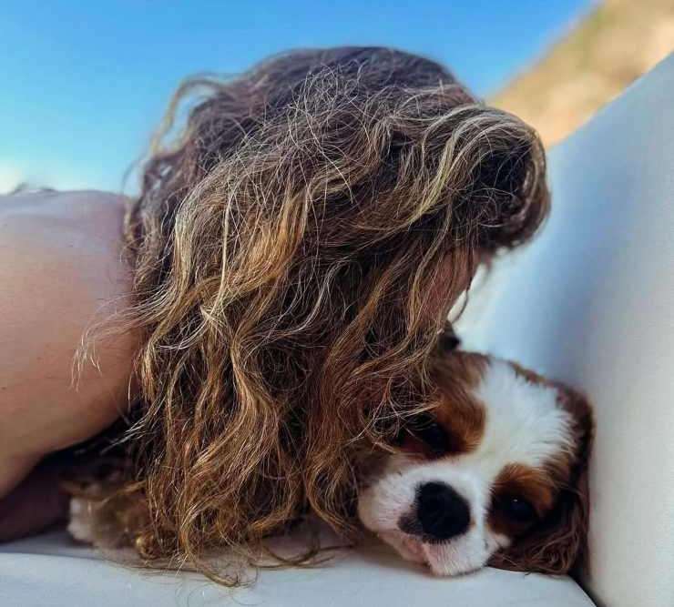 Francesca Fagnani insieme a Blue