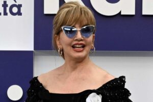 Milly Carlucci durante evento Rai