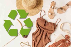 Costume da bagno con segno ecologico