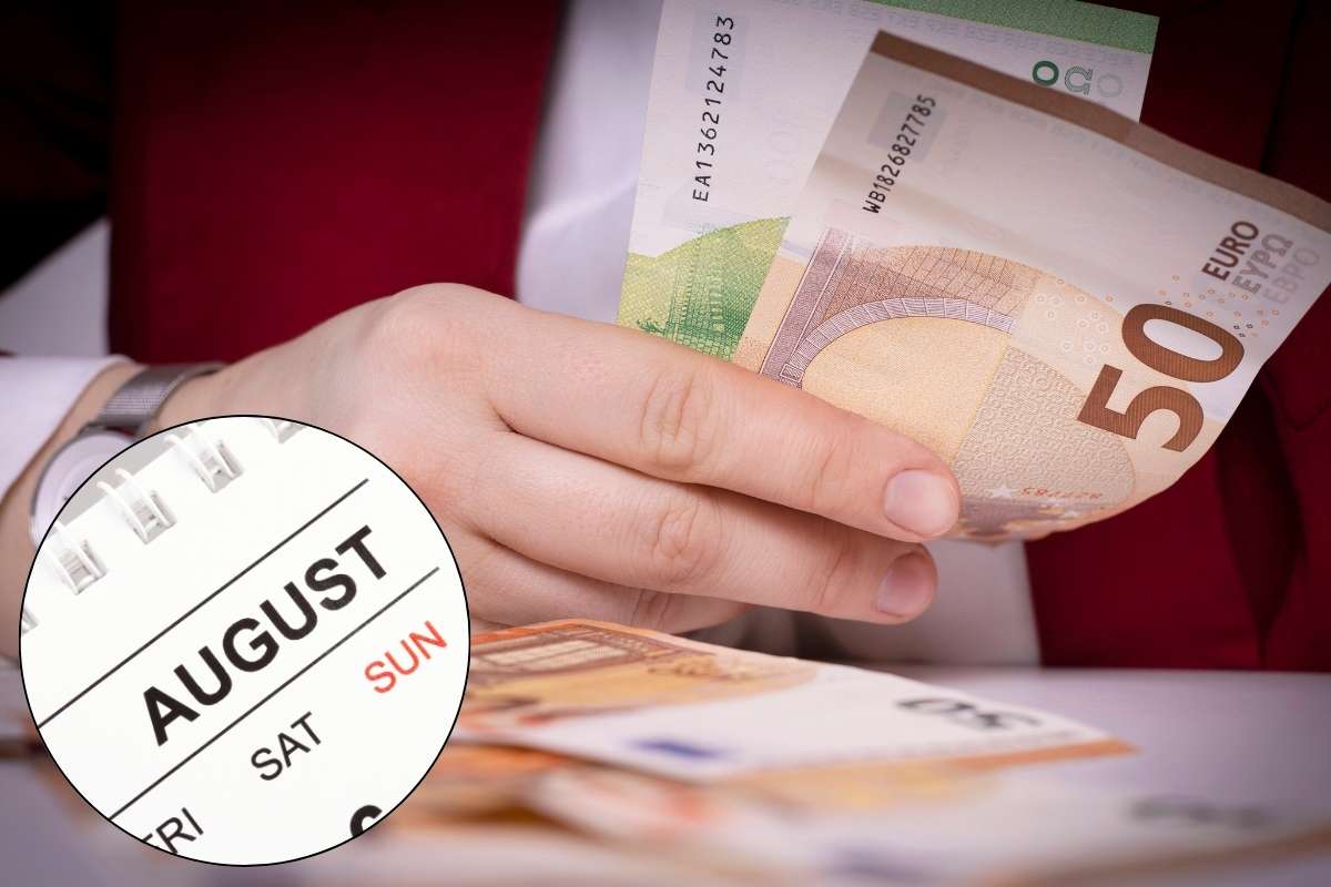 Donna conta soldi calendario
