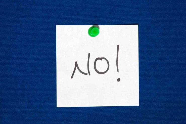 Post-it con scritto no