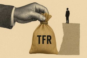Illustrazione dello Stato che si prende il TFR del lavoratore
