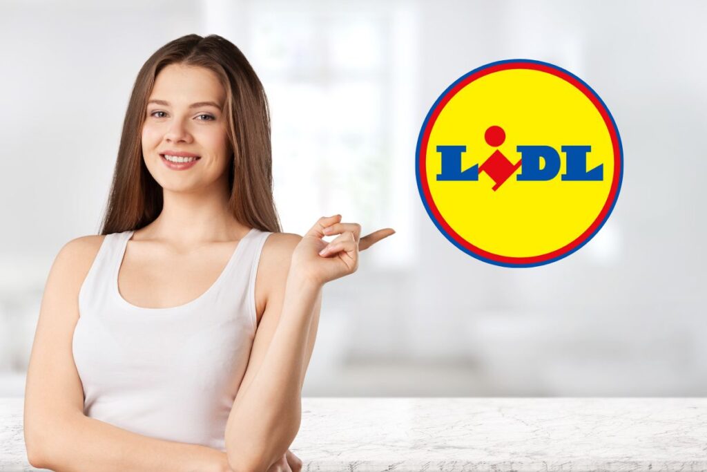 donna indica logo lidl bagno
