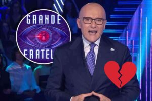 alfonso signorini cuore spezzato e logo gf